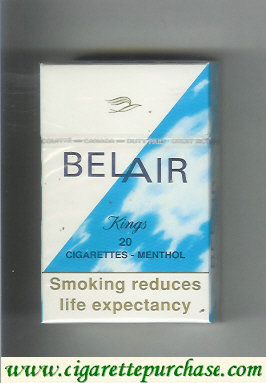 Belair Menthol Filter cigarettes hard box